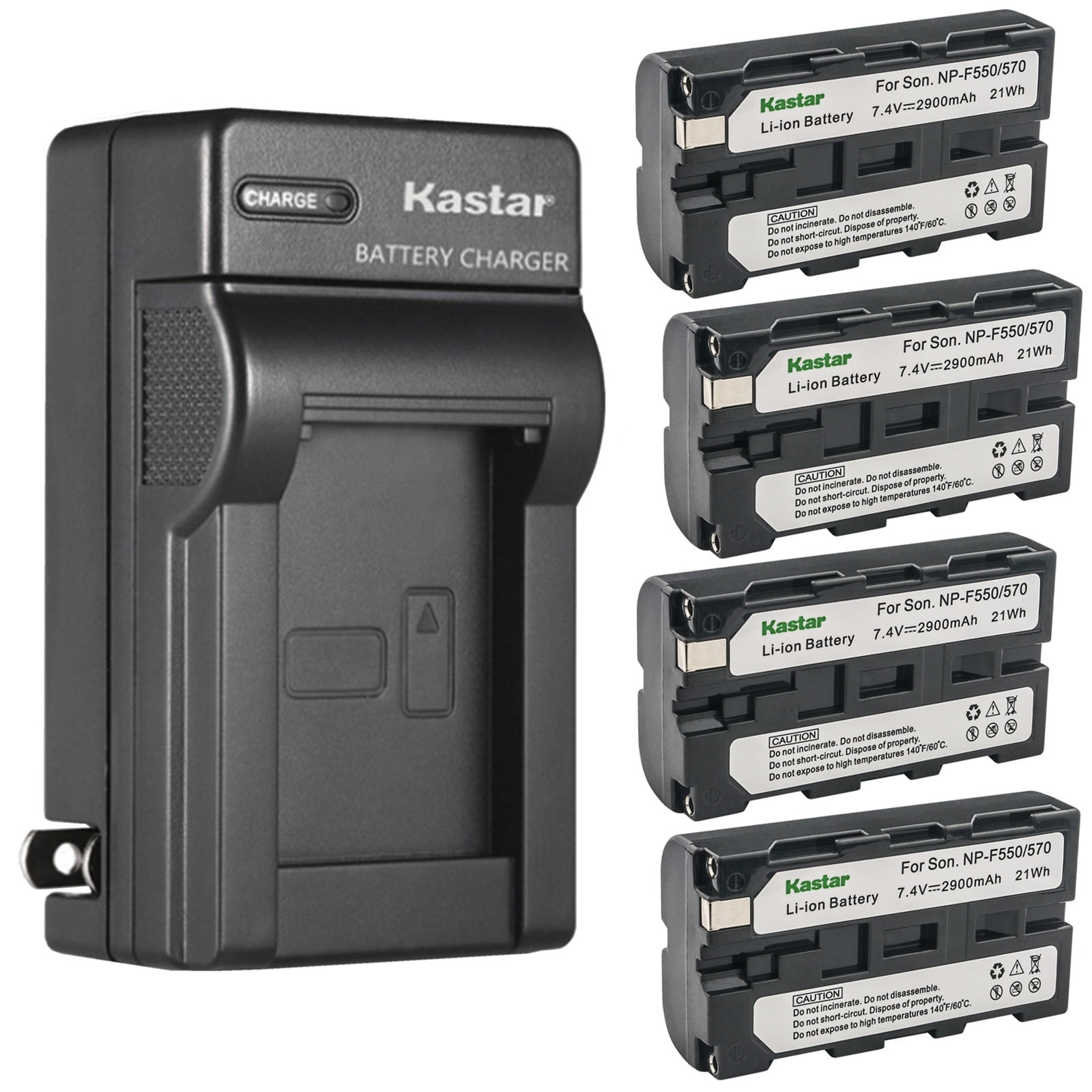 Kastar 4-Pack Battery and AC Wall Charger Replacement for Sony MVC-FD75 MVC-FD81 MVC-FD83 MVC-FD85 MVC-FD87 MVC-FD88 MVC-FD90 MVC-FD91 MVC-FD92 MVC-FD95 MVC-FD97 MVC-FDR1 MVC-FDR3 PBD-D50 PBD-V30