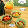 thumbnail image 2 of Visland Air Fryer Silicone Pot - Food Safe Air fryers Oven Accessories | Replacement of Flammable Parchment Liner Paper | No More Harsh Cleaning Basket After Using Airfryer, 2 of 10
