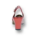 thumbnail image 4 of FLORAL Elena Women's Wide Width Rhinestone Jewel Buckle Closed Toe Slingback RED 6.5, 4 of 6