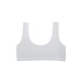 thumbnail image 3 of Entrenamiento Algodón Sin alambre Comodidad Cojín extraíble Chaleco Tops Sujetador blanco One Size, 3 of 6