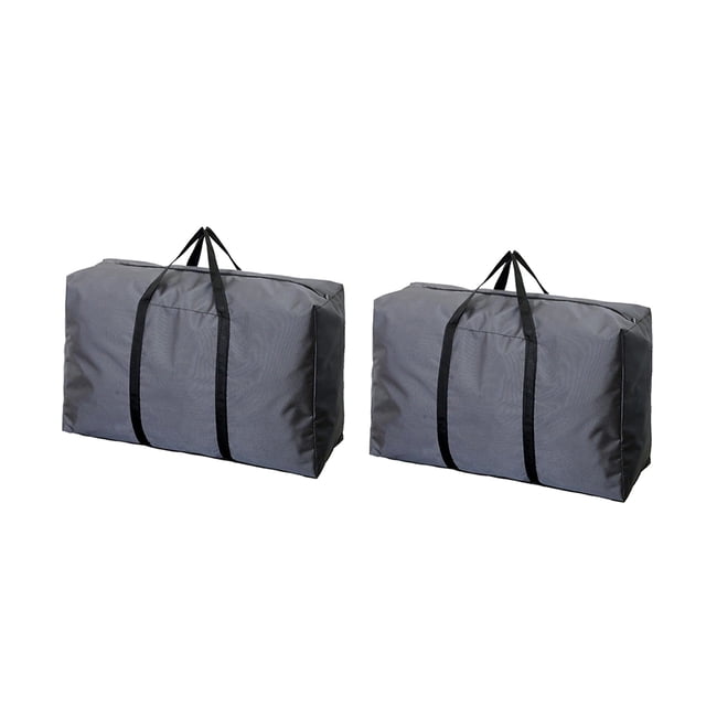 Bolsa de almacenamiento de ropa de 2 piezas, almacenamiento de ropa plegable de tela Oxford, bolsas de almacenamiento de 100 L, bolsas de almacenamiento, cajas de ropa plegables con cremallera y asa