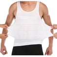 thumbnail image 2 of Men's Slimming Body Shaper Breathable Compression Shirt Girdles Abdomen Slim Vest Tummy Shapewear, 2 of 10