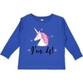 thumbnail image 3 of Inktastic 4th Birthday Cute Unicorn Girls Long Sleeve Toddler T-Shirt, 3 of 5