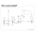 thumbnail image 2 of Kingston KB715AXSP Victorian Two-Handle 4-Hole 8" Centerset Kitchen Faucet with Side Sprayer in Oil Rubbed Bronze, 2 of 4