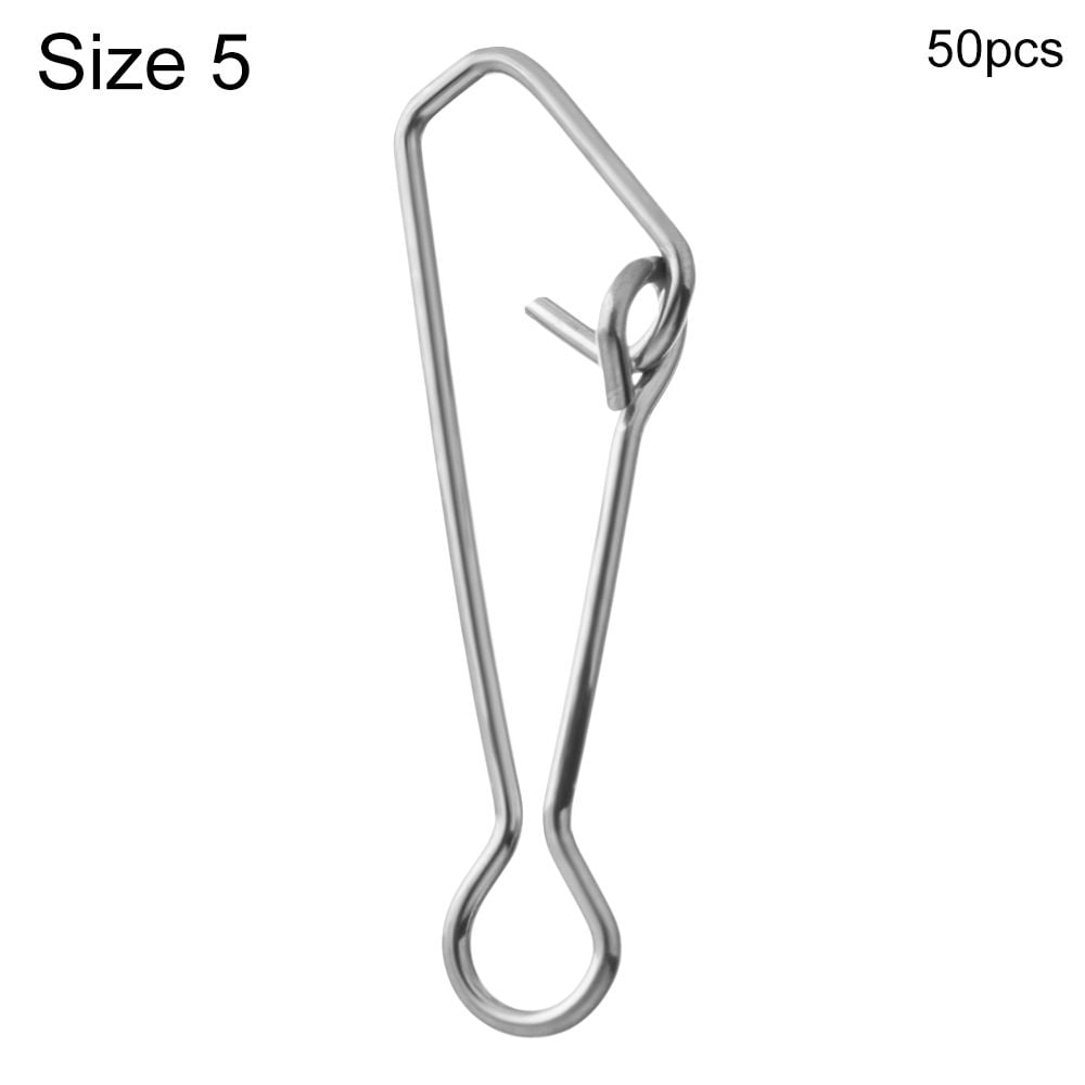 Steel Line Tackle Fishing Hanging Snap Barrel Swivel Fast Clip