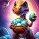 thumbnail image 1 of Pintura de diamante 5D DIY Kit de dinosaurio de taladro redondo completo Decoración del hogar (LP047) FLhrweasw Nuevo, 1 of 9