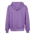 thumbnail image 5 of zfwon Hooded Jackets for Women Long Sleeve Zip Up Hoodies Lightweight Oversized Solid Color Hooded Sweatshirt Jacket with Pocket,Casual Sweater Pullover Outerwear, 5 of 7