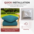 thumbnail image 3 of Patiobula Outdoor 12-Piece Deep Seat Cushion,24 x 22, Water Repellent, Fade Resistant, Deep Seat Bottom and Back Cushion for Chair, Sofa, and Couch,Peacock Blue, 3 of 8