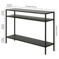 thumbnail image 3 of Evelyn&Zoe Ricardo 42" Wide Rectangular Console Table with Metal Shelves, Blackened Bronze, 3 of 7