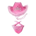 thumbnail image 3 of Sombrero de vaquero Zulema Sombrero de fieltro unisex para adultos rosado, 3 of 8