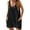 Black, variant on UVN Summer Swimsuit Coverups for Women Bathing Suit Ladies Pom Pom Beach V Neck Tank Dress with Pockets