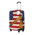 thumbnail image 2 of Uemuo American Flag And Baseball Printed Washable Luggage Cover - Fashion Suitcase Protector Fits 18-32 Inch Luggage -Small, 2 of 9