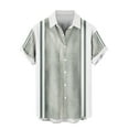 thumbnail image 4 of Men's Vintage Floral Print Bowling Tops Casual Summer Beach Shirts Button Down Short Sleeve Guayabera Shirts, 4 of 6