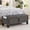 Dark Gray, variant on S-HOME Ottoman with Storage, Storage Ottoman Bench with Safety Hinge 350 lbs Weight, Upholstered Entryway Bench with Seating