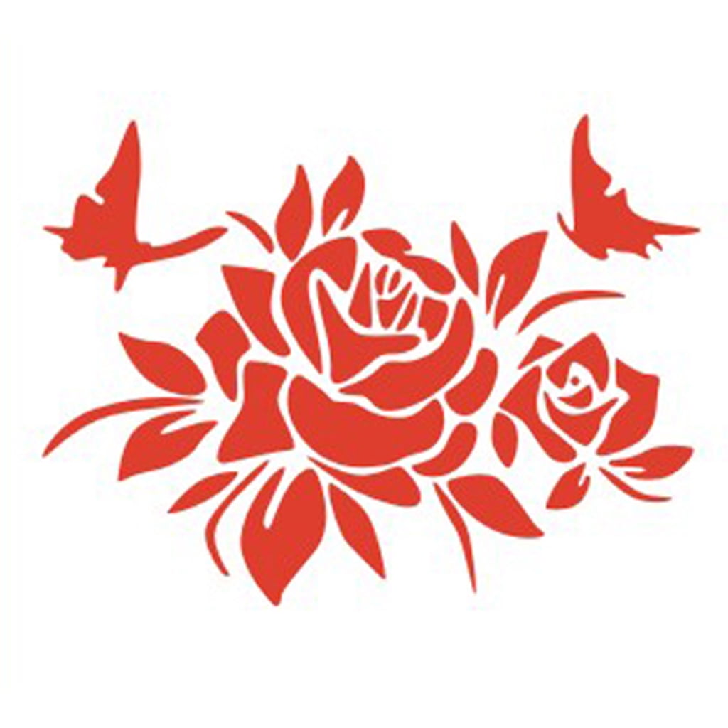 DIY Classic Flower Pattern Wall Painting Stencil Pattern family art