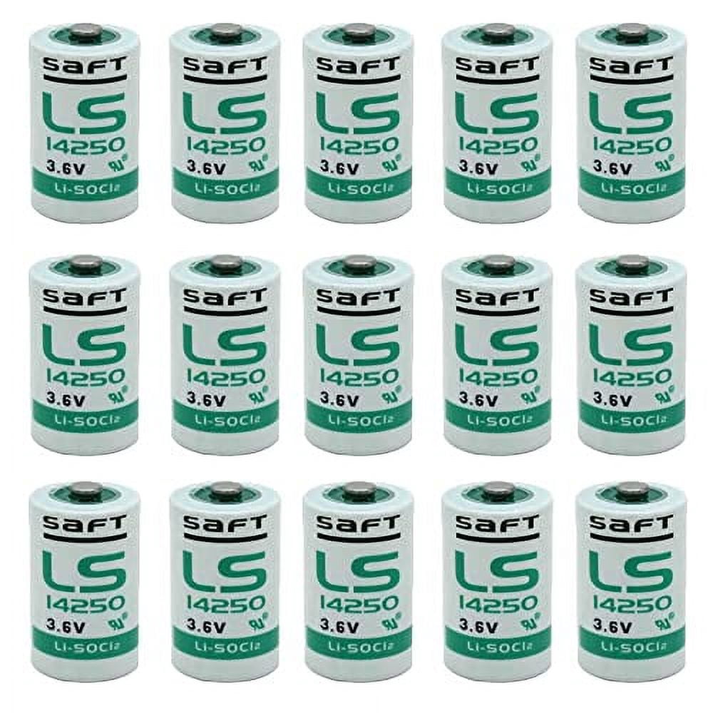 15Pcs 1200mAh Batteries for SAFT LS14250 C 1/2 AA Non Rechargeable Lithium Battery 3.6v High Capacity