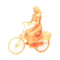 thumbnail image 2 of Personas en miniatura a escala 1/87, figuras arquitectónicas sin pintar, modelo de personas pequeñas para accesorios de fotografía, colección de Chica en bicicleta, 2 of 8