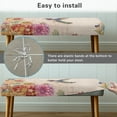 thumbnail image 4 of Xoenoiee Hummingbird Daisy Print Rectangle Bench Covers, Removable Dining Chair Cover, Soft Fit Stretch Bench Chair Slipcovers, Washable Jacquard Seat Protector for Bedroom, Living Room, Kitchen, 4 of 7