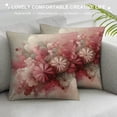 thumbnail image 3 of COMIO Spring Floral Pillow Covers Pink Purple Hydrangea Flowers Butterfly Decorative Throw Pillow Covers Outdoor Summer Decorations Farmhouse Decor for Sofa Couch Bedroom, 3 of 5