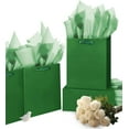 thumbnail image 4 of Dark Green Gift Bags with Tissue Paper for Wedding, Birthday, Party Supplies, 4 of 4