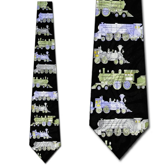 Locomotive Horizonal (Black) Necktie Mens Tie