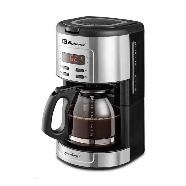 Cafetera Koblenz 15 Tazas Programable de Acero Inoxidable