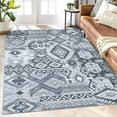 thumbnail image 2 of CAROMIO Area Rug Boho Distressed Rug Vintage Tribal Patchwork Design Area Rug Washable Rug Traditional Floor Cover, 4' x 6' Gray, 2 of 6