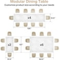 thumbnail image 3 of Tribesigns Square Dining Table Set of 2, 31.5" Industrial Dinner Table with Metal Base, 3 of 6