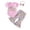 QEaster01-Red, variant on Kaprioy My First Easter Baby Girl Outfit Girls Clothes Short Sleeve Ribbed Romper Bunny Chick Bell Bottom Pants Headband 3PCS Set