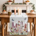 thumbnail image 2 of Table Runner 60 Inches Long for Kitchen Dining, Spring Floral Dresser Scarf Farmhouse, Dining Table Decorations for Wedding/Parties, Watercolor Lavender Daisy Butterflies Botanical 13 x 60 In, 2 of 8