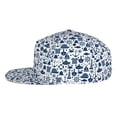 thumbnail image 3 of Daiia Seaside Primary Color print Flat Bill Hats Flat Brim Trucker Cap Baseball Cap Adjustable Classic Low Profile Hat Unconstructed Plain Cap, 3 of 9