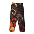 thumbnail image 5 of Daiia Fiery Floral Pattern Women's Sleep Pant with Pockets and Drawstring,Pajama Pants-X-Large, 5 of 9
