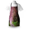 thumbnail image 3 of Japanese Garden Apron National Park in Chiang Mai Cherry Blossoms Spring Picture, Unisex Kitchen Bib Apron with Adjustable Neck for Cooking Baking Gardening, Fuchsia Brown Fern Green, by Ambesonne, 3 of 3