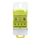 thumbnail image 3 of Caja de conexiones amarilla para cableado de electrodomésticos, bloque de terminales de riel DIN de latón empalmable y distribuible de 80 A y 690 V, 3 of 8