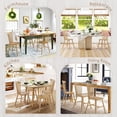 thumbnail image 4 of Dycanpo Wood Dining Chairs Set of 8 with Spindle Back for Kitchen and Dining Room, Natural Color, 4 of 6