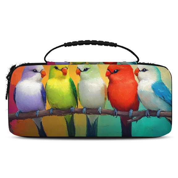 Herdesigns Birds Carry Case Compatible with Nintendo Switch 2, Protective Travel Switch Carrying Case with 20 Game Card Slots for Switch Console & Accessories,Animal