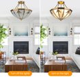 thumbnail image 4 of Flower-Shaped Ceiling Light Fixture Classic Pendant Lamp for Dining Room 60W, 4 of 20