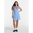 thumbnail image 2 of No Boundaries Crochet Trim Dress with Cap Sleeves, Women’s XXS-XXL, 2 of 5