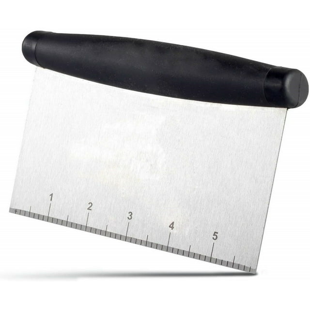 Nvzi Raspador y picador de plancha de metal de acero inoxidable: ideal para cortar masa de pan y pizza