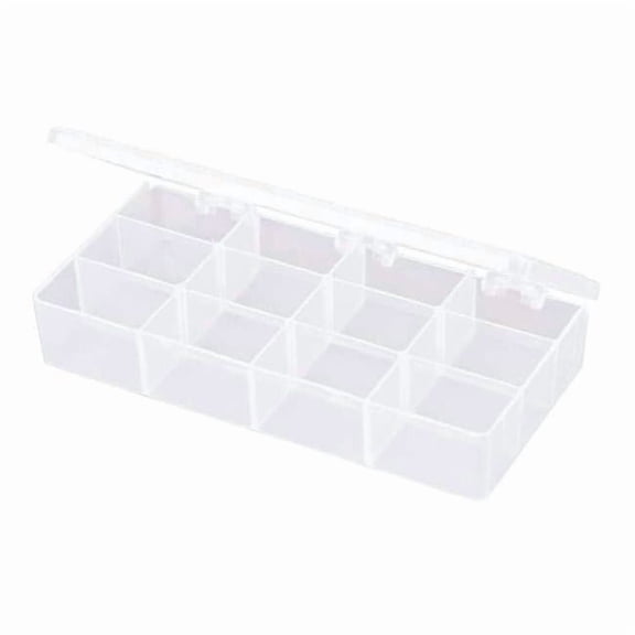 Flambeau Compartment Box, 7 in W, 3.5 in L, Clear T219