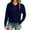 Navy, variant on QHFBli Womens Sweatshirts Hoodies Casual Loose Long Sleeve V Neck Button Down Shirts Tops Pullover Fall Clothes Outfits