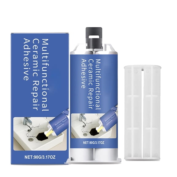 Multifunctional Ceramic Repair Adhesive, Strong Waterproof Porcelain Crack Filler, Strong Bond, Quick Drying & Waterproof, Ceramic Glue for Repairing Bathtubs,Toilets, Vases, Sinks, Tiles