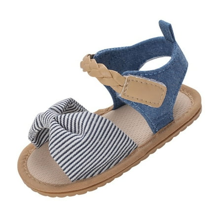 

WREESH Baby and Toddler Ankle Strap Open Toe Sandals: Soft Sole Non-Slip Sandals for Little Ones Blue