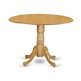thumbnail image 2 of HomeStock Artistic Accomplishment 5Pc Dining Set Includes A Small Round Dinette Table With Drop Leaves And Four Parson Chairs With Lime Green Fabric, Oak Finish, 2 of 5