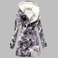 thumbnail image 1 of LOVZFMLL Jackets for Women Velvet Double Breasted Hooded Solid Color European And Mid Length Women's Solid Color Temperament Commuting Jacket, 1 of 3