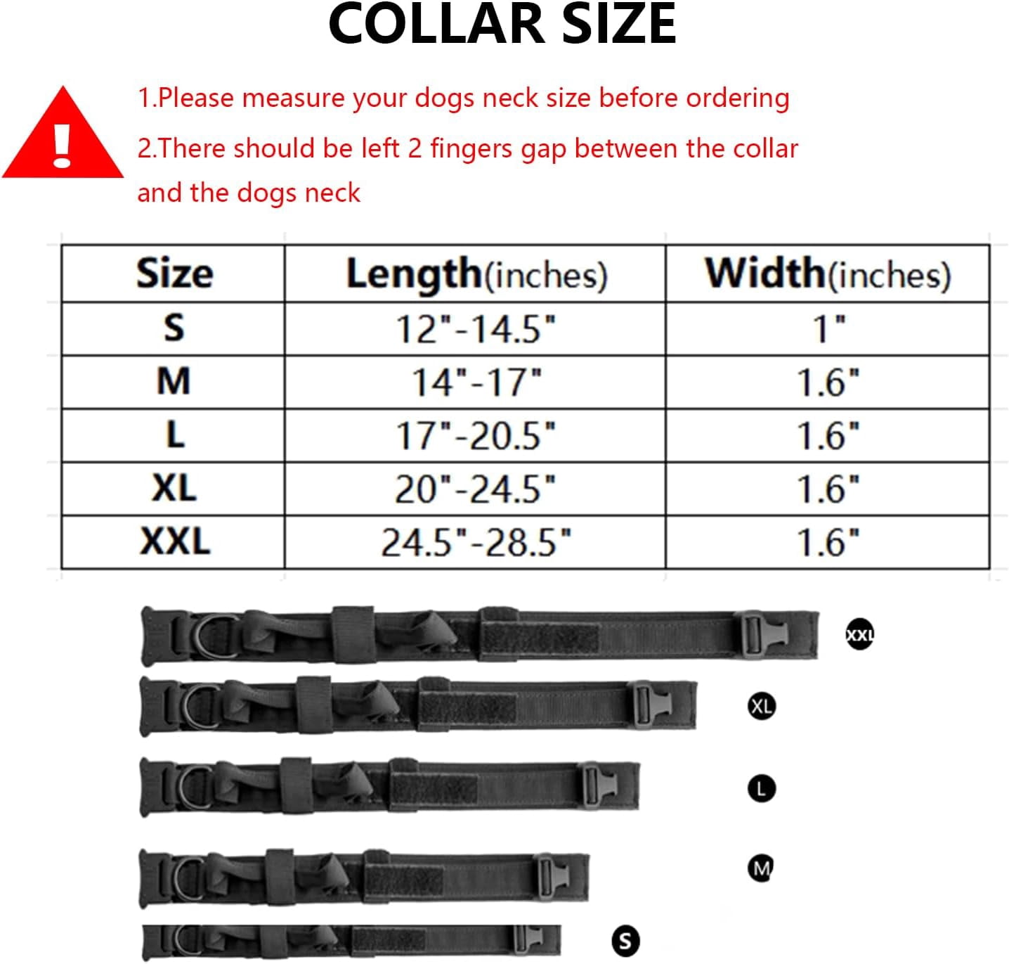 Tactical Dog Collar Military Dog Collar Adjustable Nylon Dog Collar Heavy Duty Metal Buckle with Handle for Dog Training (Red,L)
