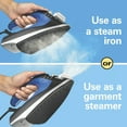 thumbnail image 3 of Hamilton Beach 2-in-1 Iron and Garment Steamer for Clothes, Black & Silver, 3 of 9