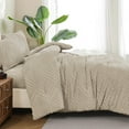 thumbnail image 3 of ANGENIA California King Comforter Sets Oatmeal - 7 Pieces Bed in a Bag Cal King Bedding Comforter Sets - Boho Tufted Fluffy Lightweight Bed Sets with Comforter, Sheets, Pillowcases & Shams, 3 of 7