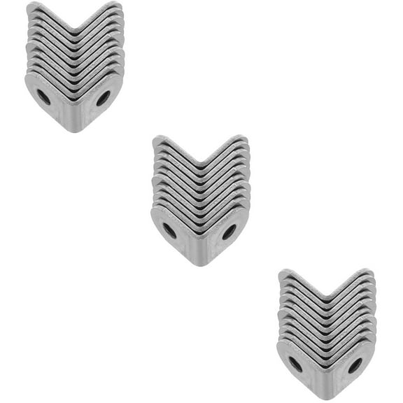 FRCOLOR 30 pcs  L-shape Corner Brace Bracket Stainless Steel 90 Degree Angle L Shaped Bracket for Shelves