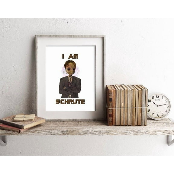 Kna Prints - 1 Pc Poster Guardians Of The Galaxy Groot The Office Dwight Schrute I Am Schrute Art Print, UNFRAMED-8x12